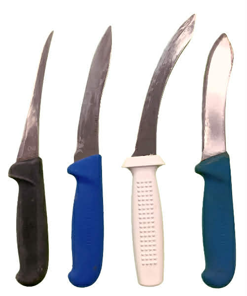 Used Butcher's or Boning Knife. 12cm or 5" - Only 1 black knife left