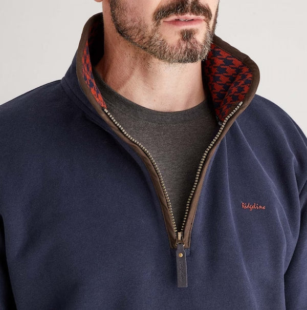 Ridgeline Men's Brancaster 1/4 Zip Top Navy