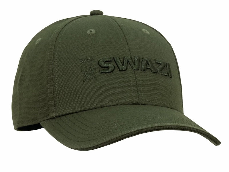 Green cap with 'SWAZI' logo on a white background