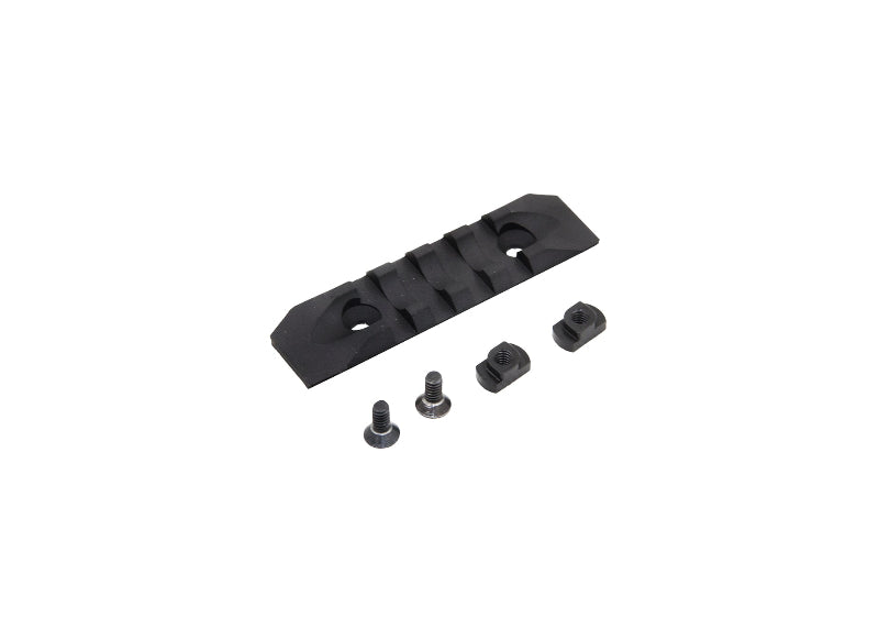 Black CNC machined aluminum alloy M-LOK system Picatinny rail with screws