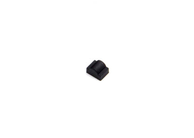 A black metal hop-up knob for an airsoft gun.