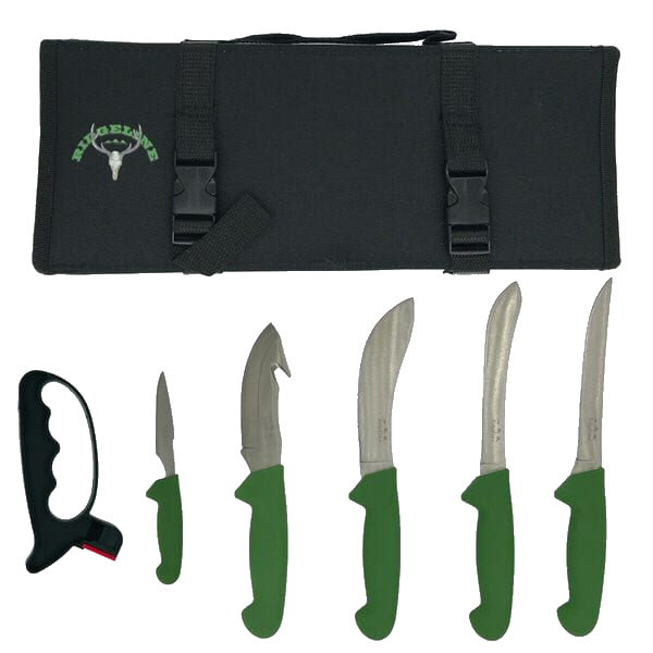 Ridgeline - Hunters Knife Set 5 piece Roll With Sharpener