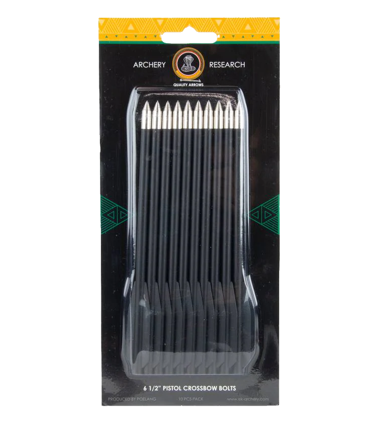 Archery Research - Crossbow Bolts Plastic 6.5" - 10 Pack