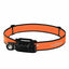 Orange headlamp with black flashlight on a white background