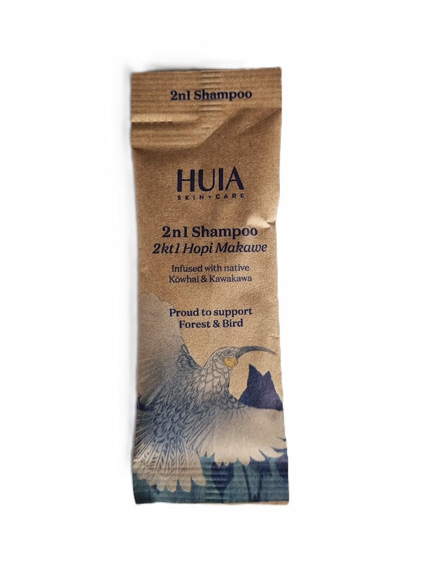 HUIA skincare 2in1 Shampoo package on a white background