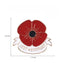 ANZAC LEST WE FORGET enamel poppy brooch/badge - Black, White, Silver or Gold