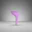 Purple menstrual cup on a gray background
