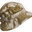 Camouflage bucket hat on a white background