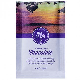 Cafe de Sol drinking chocolate package with colorful label