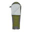Green and gray sleeping bag with 'Palmac' branding on a white background