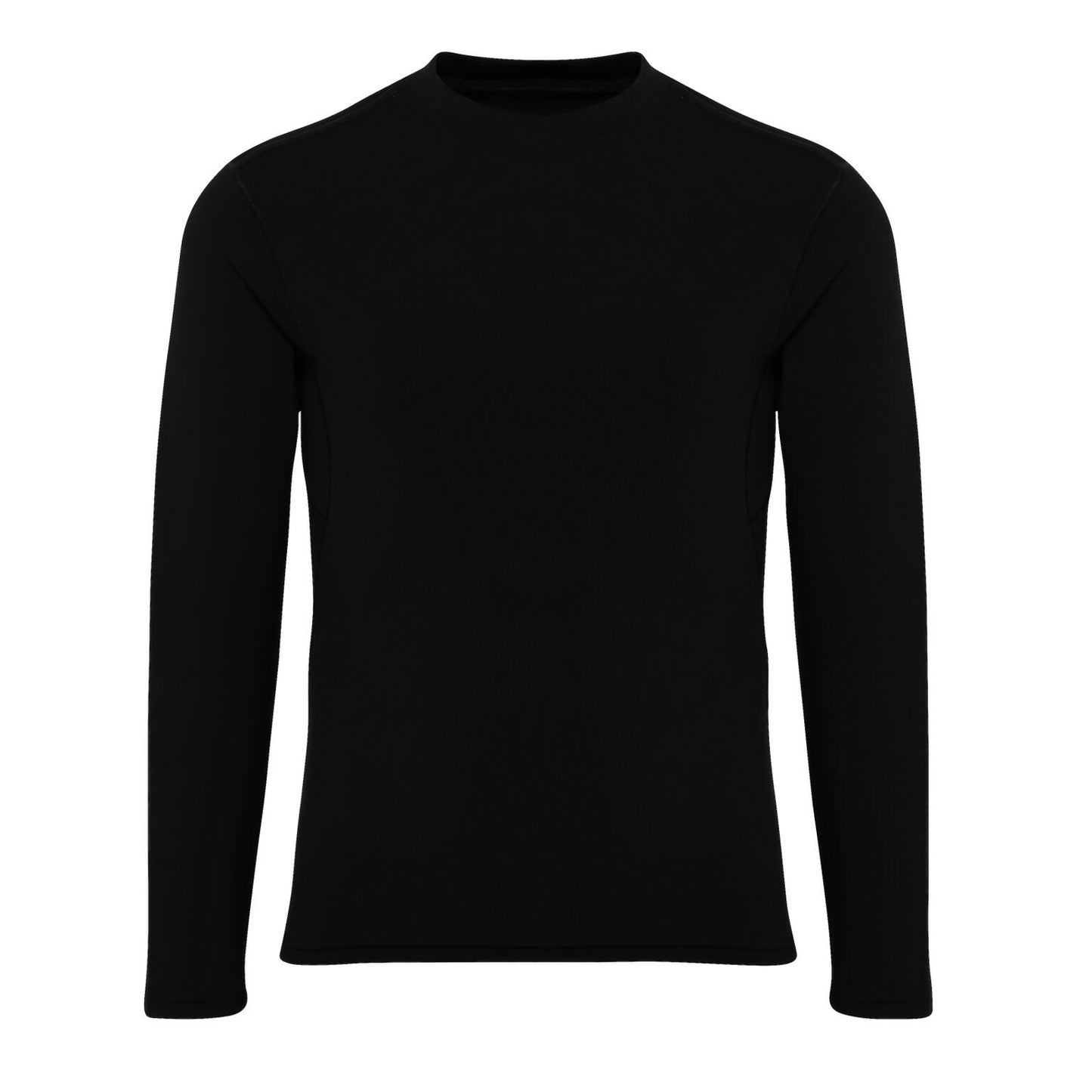 A black kids' thermal long-sleeve top.