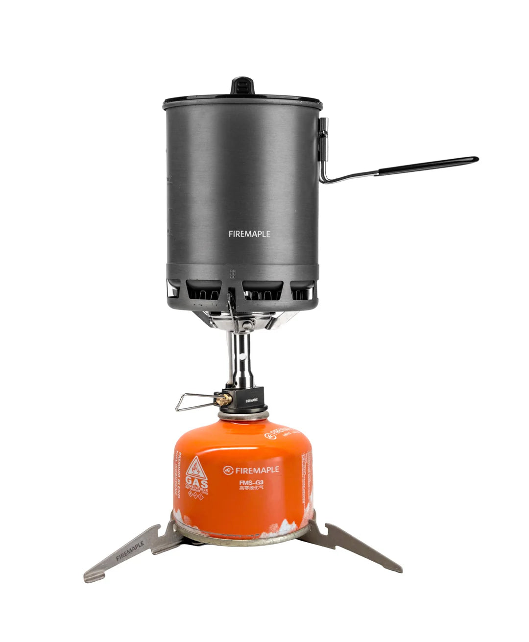 Portable camping stove with Firemaple branding on a white background