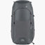 Gray backpack with visible branding on a white background