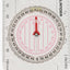 Compass with measurement scale on a white background