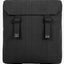 Black backpack with two straps on a white background