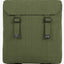 Green backpack with two straps on a white background