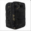 Black and green camouflage tactical pouch on a white background