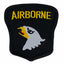 Airborne patch with an eagle emblem on a black background