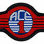 Embroidered patch with a logo featuring the letters 'ACG' and the number '1' on a red and blue background.
