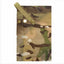 Camouflage-patterned bag with a strap on a white background