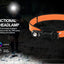 Acerbeam H16 multi-functional running headlamp with a person using it in the dark.