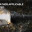 Acebeam L19RZD flashlight with water spray on a rugged background, highlighting IP68 rating.