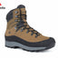 Brown hiking boot with black accents on a white background, featuring the Manitoba brand.