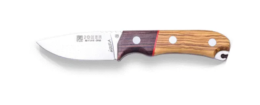 Joker Aguila 8.5cm olive/ rosewood Knife and leather Sheath