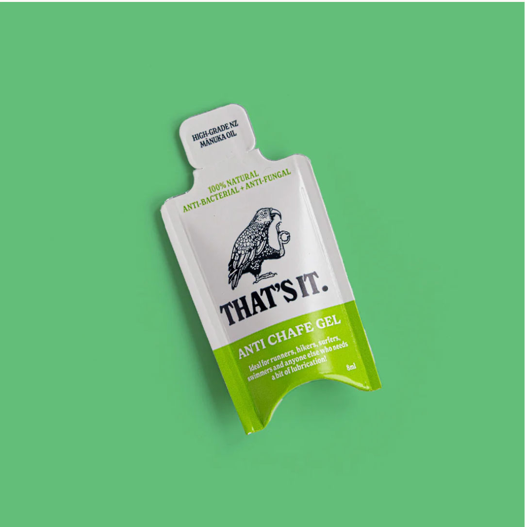 That's It Anti Chafe Gel 8ml single serve sachet.
