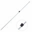 Telescopic antenna with a close-up inset on a white background