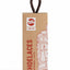 A brown cardboard shoe lace packaging box with a dark brown hanging loop, featuring red text that reads 'SHOELACES' and a red line drawing of a shoe lace, with the 'hanzap' brand logo at the top.