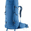 Blue hiking backpack on a white background