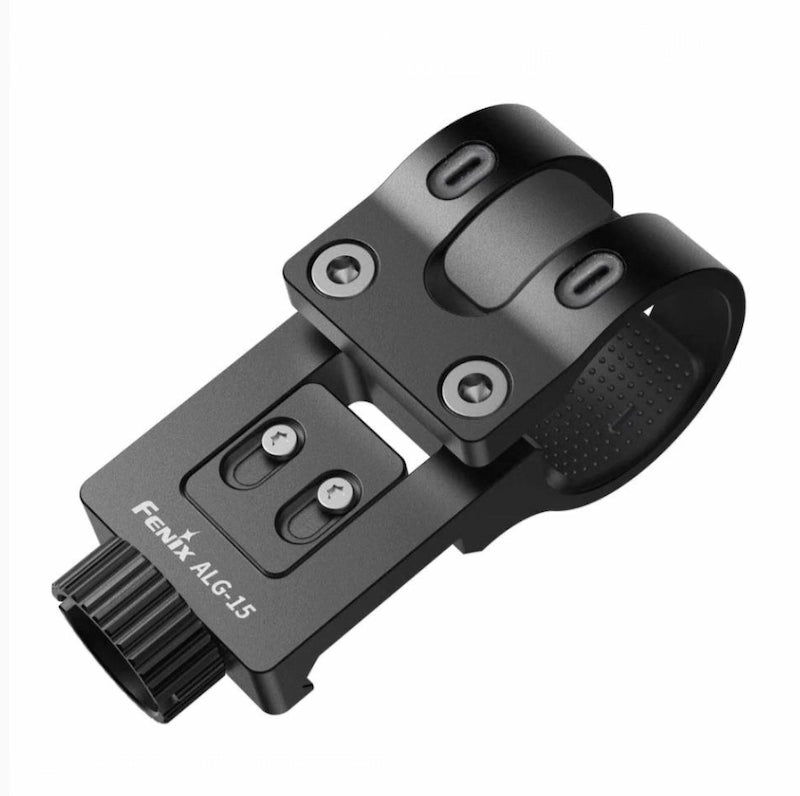 Black camera accessory with 'Fenix' branding on a white background