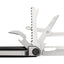 A multi-tool pocket knife with several implements extended, including a blade, saw, scissors, and bottle opener, shown against a plain white background.