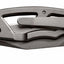 A modern folding pocket knife with a matte dark gray titanium handle and a matching clip-point blade, shown open against a plain white background.
