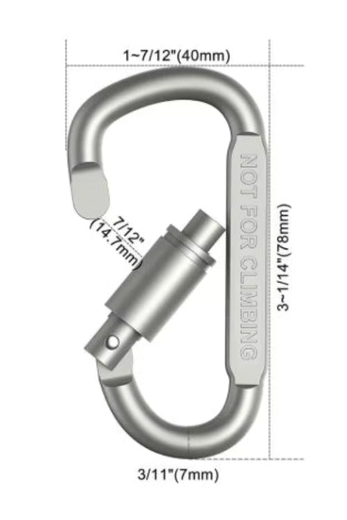 Tactical Locking Aluminium Carabiner