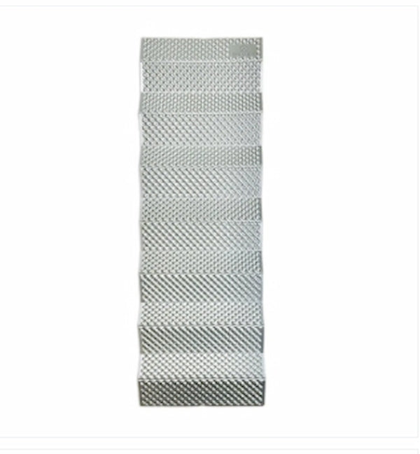 Textured silver band on a white background