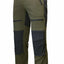 Green and black outdoor pants on a white background