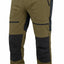 Khaki and black pants on a white background