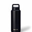 Black insulated water bottle with 'Kodiak' branding on a white background