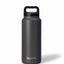 Black insulated bottle with black lid on a white background, featuring the Kodiak brand.