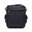 A navy blue canvas crossbody bag with gold-tone hardware and contrast stitching, shown against a plain white background.