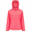 A bright pink hooded jacket with a full front zipper, shown on a plain white background.