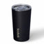 Black insulated tumbler with clear lid on a white background, featuring the Kodiak brand.