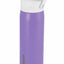 Purple water bottle with a white lid on a white background