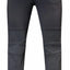 Dark gray pants with zippers on a white background
