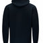 Black hoodie shown from the back on a white background