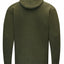 Green hooded jacket on a white background