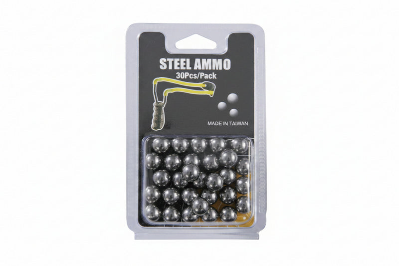 Pack of 30 steel balls for scale modeling, sealed in a clear blister pack with a black and silver header card.
