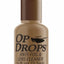 OP Drops anti-fog and lens cleaner bottle on a white background